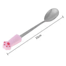 Stainless Steel Spoon with Silicone Handle Milk Coffee Ice TL