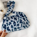 Animal Pattern Underarm Bag Women Mini Plush Shoulder Handbags Purse (12)