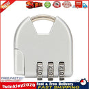 Mini 3-Digit Code Luggage Password Padlock Drawer Anti-Theft Lock (White) Newly