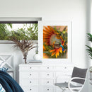 Hand Painted DIY Hummingbird Sunflower Oil Canvas Paint By Numbers Drawing