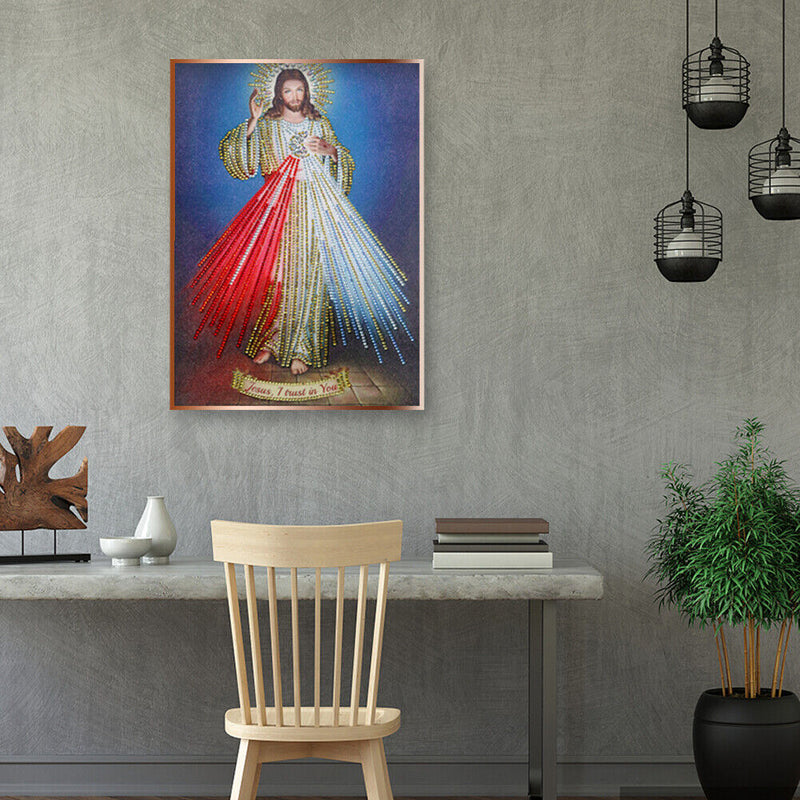Diamond Painting Jesus 5D Rhinestone DIY Pictures Special Shaped Kit Ornaments