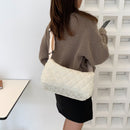 Fashion Quilted Shoulder Handbags Nylon Satchels Bags Solid for Travel Shopping