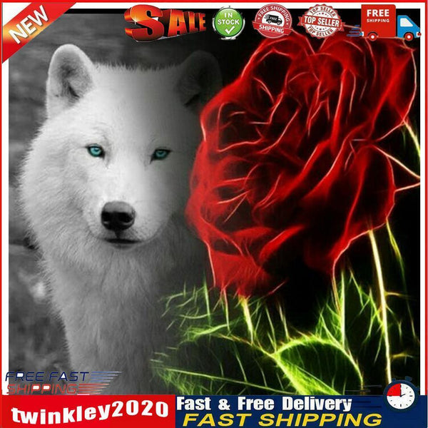 5D Diamond Painting Kit DIY Wolf Full Round Drill Mosaic Picture (HJ609) Newly