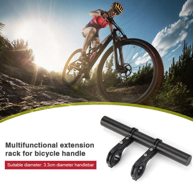 Bicycle Handlebar Extender Bike Headlight Clamp Extension Bracket (Black) Newly