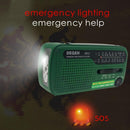 DE13 Flashlight FM AM SW Dynamo Solar Power Emergency Radio World Receiver