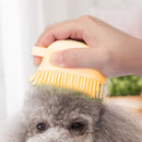 Pet Dog Massage Shampoo Brush Cat Bath Shower Brush Cleaning Comb (Yellow) Newly