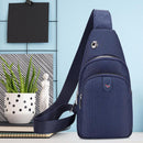 Simple Pure Color Sports Shoulder Handbags Men Oxford Cloth Crossbody Chest B