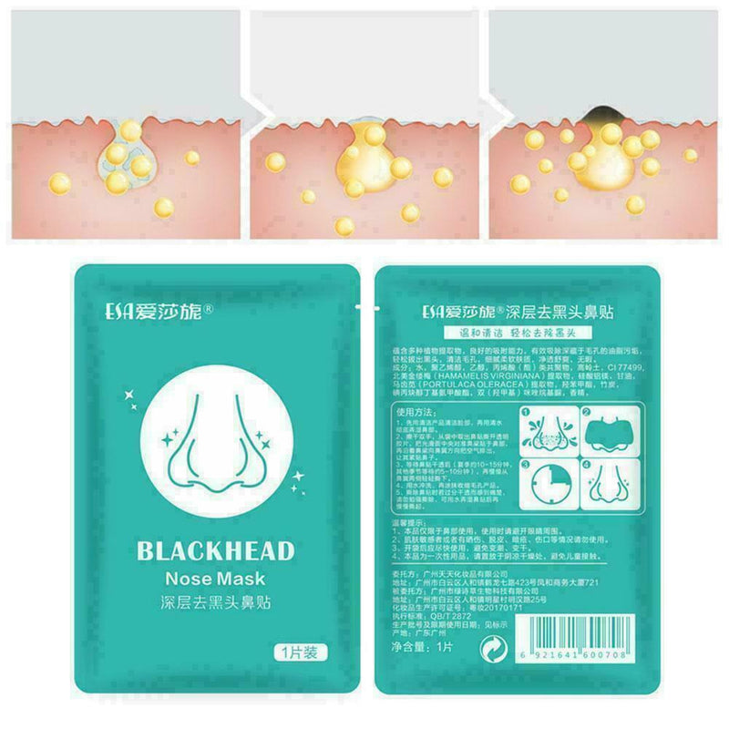 Unisex Nose Strips Deep Pore Cleansing Paste Blackhead 10 M1Y7 Pcs/Box A0A0 V7N3