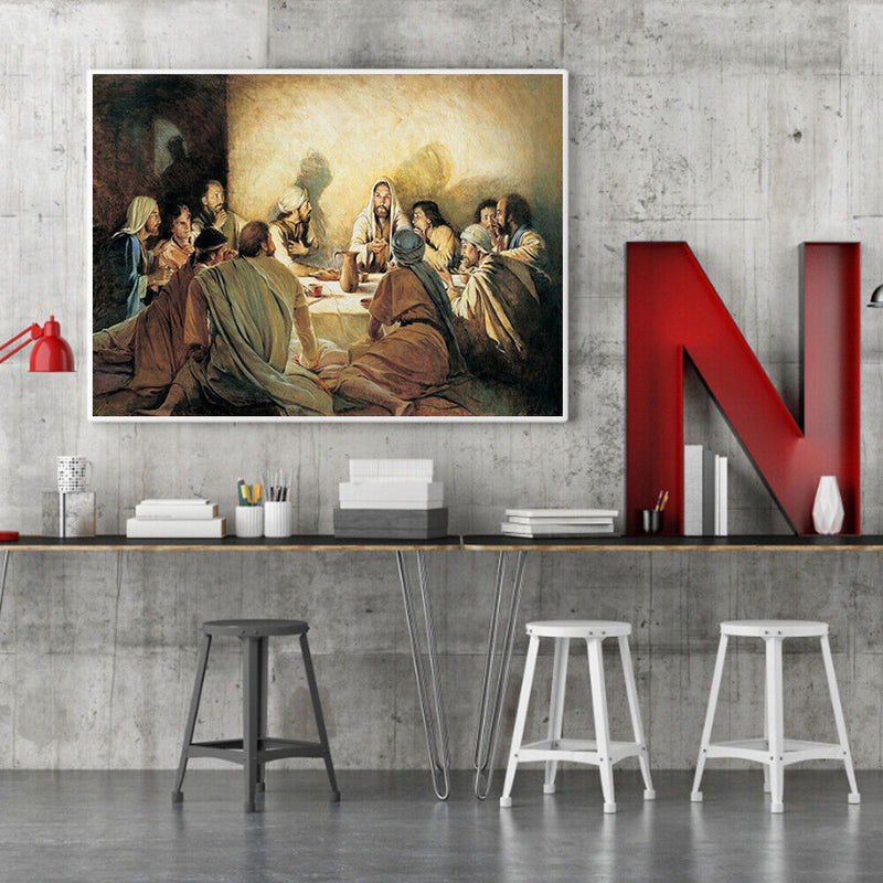 Jesus Drawing Frameless DIY Oil Paint by Numbers Canvas Home Room Decor Kit