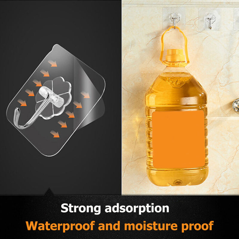 10pcs Seamless Wall Hooks, Self Adhesive Multi-Purpose Hooks, Durable