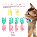 10x Plastic Cat Teaser Colorful Spring Kitten Pet Interactive Flexible Coil