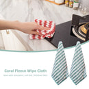 Coral Fleece Dish Clean Towels Highly Absorbent Overlock Design Scoring Pad