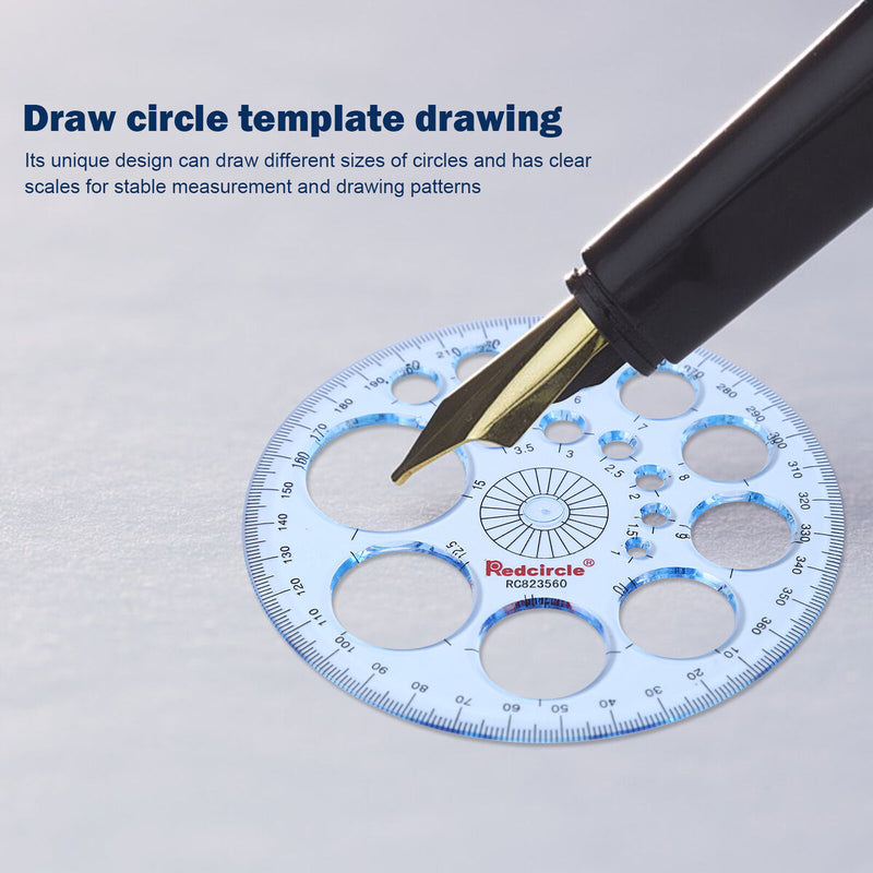 Geometric Template Measuring Ruler Circles Drawing Shape Stencils (1) Newly
