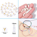 100pcs Bracelet Making Beads Kit - Handmade Colorful Mixed Plastic Loose Be