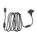 1.8m Dual Magnetic Ring USB Charging Cable for Xbox 360 Controller (Black)