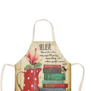 Kitchen Linen Apron Books Print Home Restaurant Cooking Baking Cleaning Bib