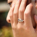 Fashion Lovers Jewelry Gifts Adjustable Love Open Finger Hand Ring Hug