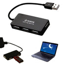 High-Speed USB 2.0 Hub 4-Port 480Mbps Hub USB Port for Laptop PC Peripherals