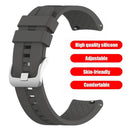 22mm Silicone Wrist Strap Band w/Buckle for Amazfit GTR 47mm (Dark Grey)