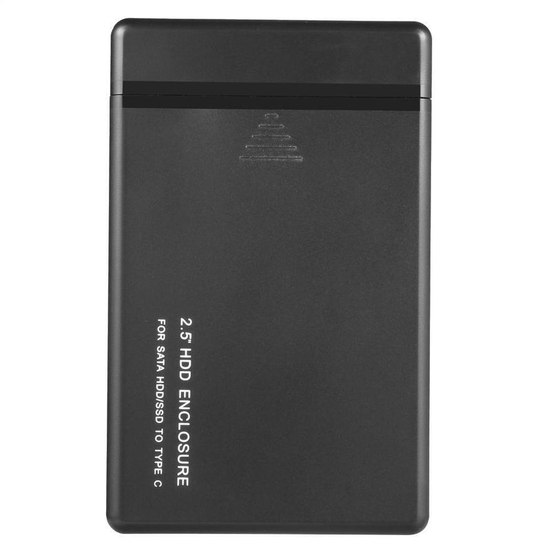 2.5Inch USB3.1 SATA Hard Disk Drive Box External HDD Enclosure Case (Black)