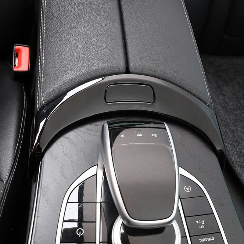 Console Armrest Switch Button Trim for Mercedes Benz W205 2015-2020 (Black)