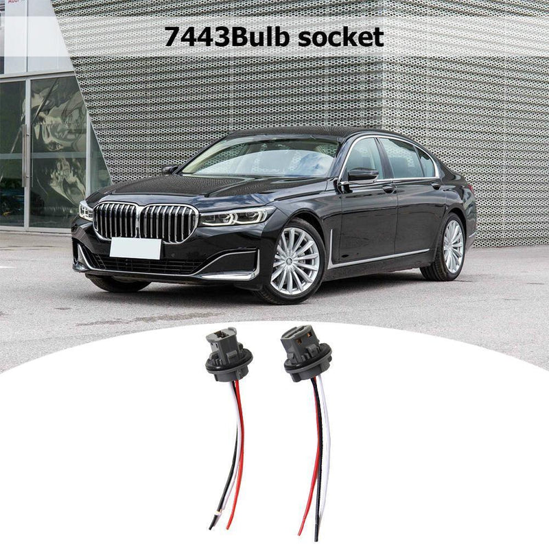 2pcs T20 7443 Car Bulb Holder Lamp Socket Adapter LED Side Light Connector Newly