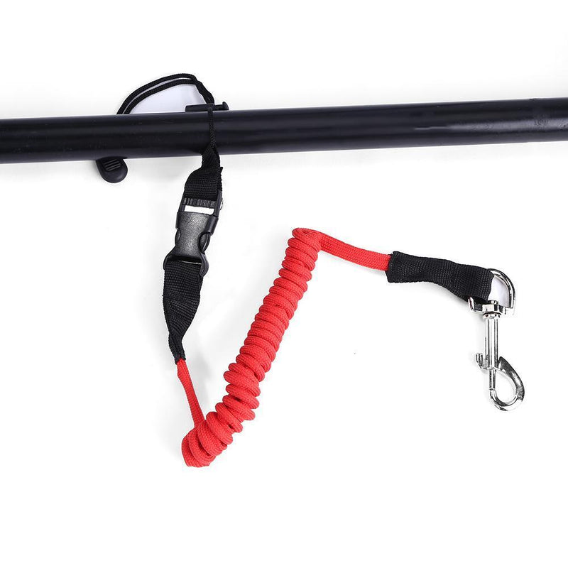 Elastic Kayak Canoe Paddle Leash Surfboard Surfing Rope Safety Leash (Red)