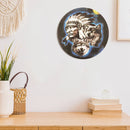 Round Metal Tin Sign Plaque Wall Old Man Wolf Posters Iron Art Painting