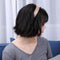 Solid Color Hair Hoops Simple Headband Women Girls Wide Hairband (Beige)