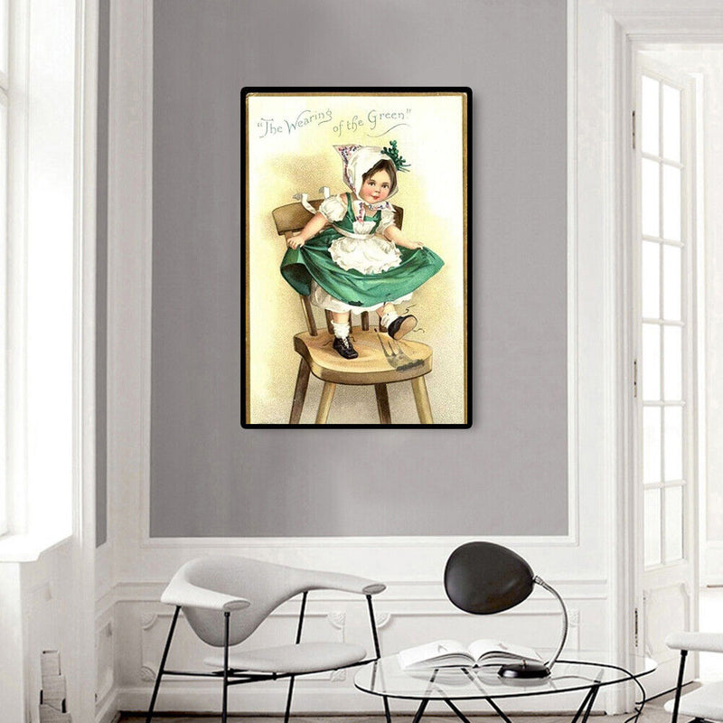 Girl on Chair Oil Paint By Numbers Kits DIY Handpainted on Canvas Wall Art Craft