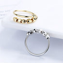 Stress Accessories Rotate Freely Anxiety Ring Beaded Jewelry Fidget Beads Rings