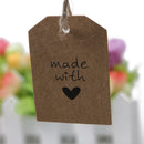 Wedding Supplies Kraft Paper Blank Label Made with Love Hang Tags Gift Cards