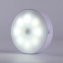 Motion Sensor LED Night Light USB Bedside Home Cabinet Lighting (White) Newly