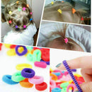100Pc Girl Kid Colorful Elastic Rope Ring Hairband Hair L6C0 M4K5 H S3Q1 V0P2