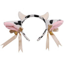 Hair Accessories Bells HeadBand Bow Ribbon Cow Ears Head Band Horns Headwear