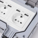 Outdoor IP66 Waterproof EU Plug USB Charging Weatherproof Electrical Socket