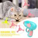 Cats Interactive Toys Flying Saucer Luminous Dragonfly Disc (Light Blue)