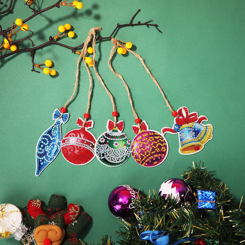 Double-side 5D Diamond Painting DIY Hanging Christmas Trees Pendant (GP010)