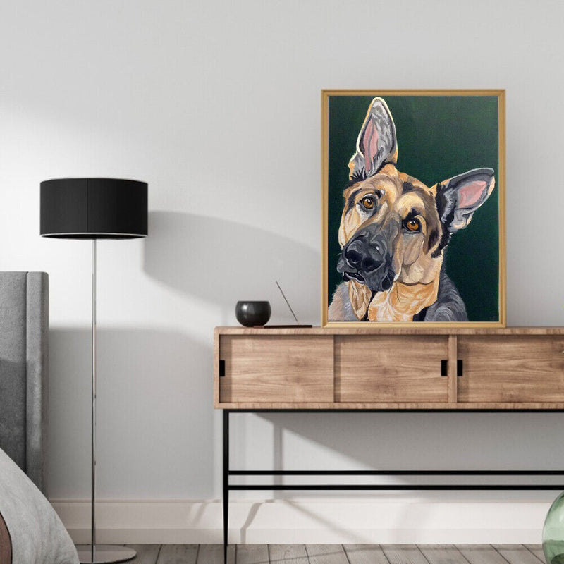 DIY Oil Paint by Numbers Dog Animal Hand Painted Acrylic Drawing Home Decor Kit