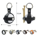 Outdoor Golf Protective Ball Cover Cowhide Leather Golf Training Ball Bag Holder