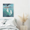 Frameless Oil Paint By Numbers DIY White Dolphin Girl Picture Craft Kit for Home