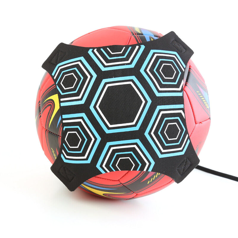 Kids Football Trainer Belt Soccer Kick Throw Practice Training Aid (Blue) Newly