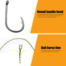 #A 2 Packs Hair Rigs Braided Line High Sensitivity Portable Thread Steel Hook Ri