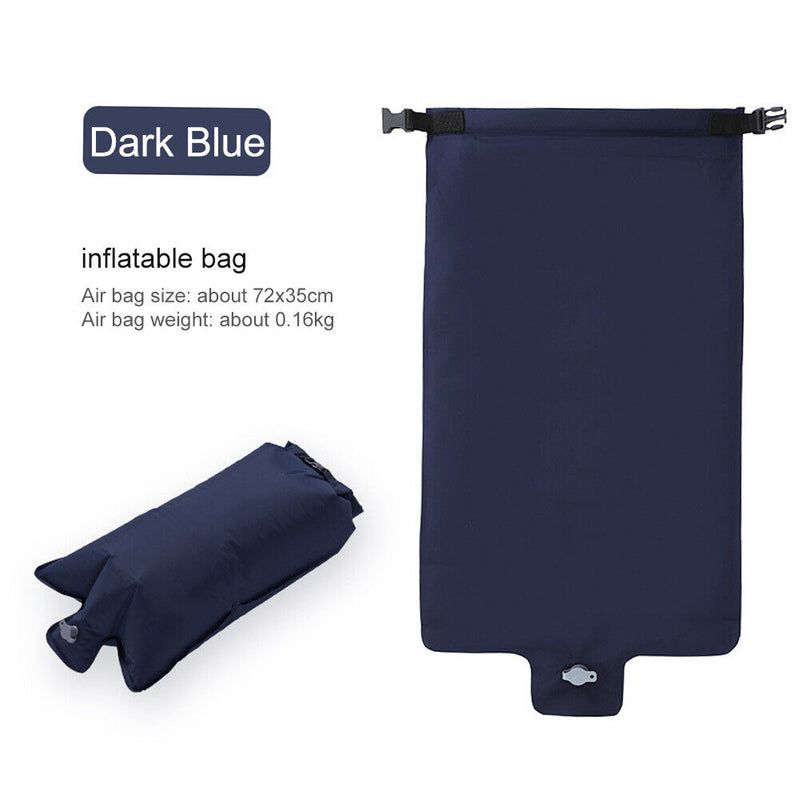 Outdoor Inflatable Mattress Bag Ultralight Camping Air Pouch (Dark Blue) Newly
