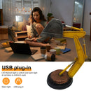 Digger Desk Lamp Bedroom Unique LED Movable Excavator Night Light for Child