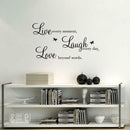 Live Laugh Love Family Home Quote Wall Stickers Art Removable Decals Room U4X1