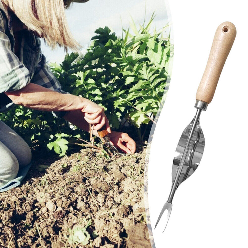 Weeding Grass Puller Garden Weeder Fork Lawn Digging Hand Tool for Transplanting