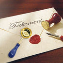 Sealing Wax Spoon Solid Wood Retro Wax Decorative Stamp Craft (Dark Blue) Newly