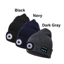 Flash Night Fishing Glowing Cap LED Light Woolen Hat Knitted Hat Music Beanie