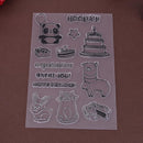 Birthday Silicone Clear Stamp+Metal Cutting Die Stencil DIY Scrapbook Decor